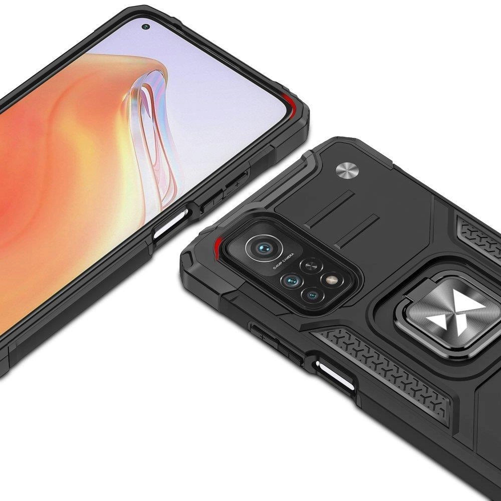 Wozinsky Ring Armor Tough Hybrid Case Cover + Magnetic Mount Mi Poco M4 Pro 5G / Redmi Note 11 5G (China) / Redmi Note 11T 5G / Redmi Note 11S 5G black_1