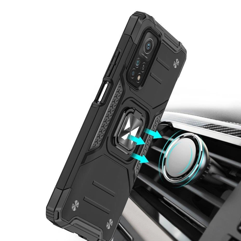 Wozinsky Ring Armor Tough Hybrid Case Cover + Magnetic Mount Mi Poco M4 Pro 5G / Redmi Note 11 5G (China) / Redmi Note 11T 5G / Redmi Note 11S 5G black_5