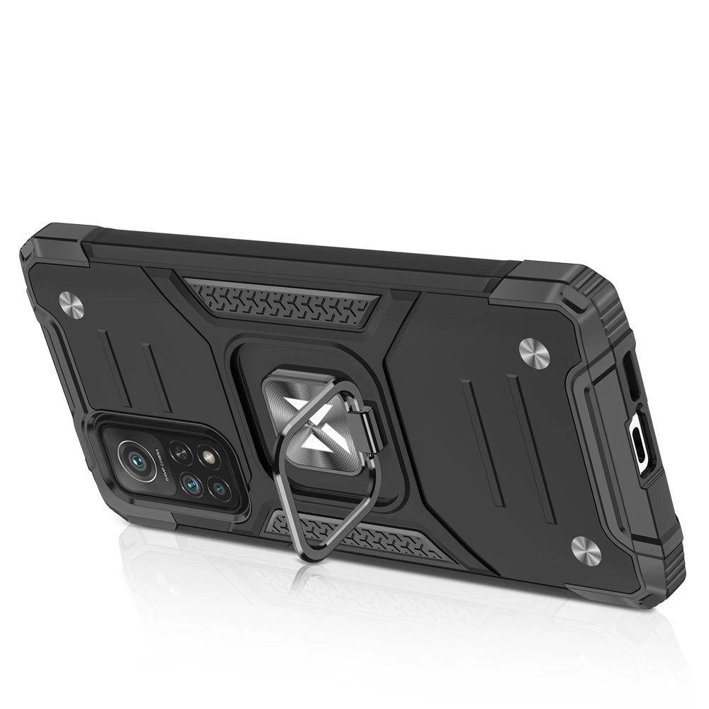 Wozinsky Ring Armor tough hybrid case cover + magnetic holder for Samsung Galaxy A03s blue_3