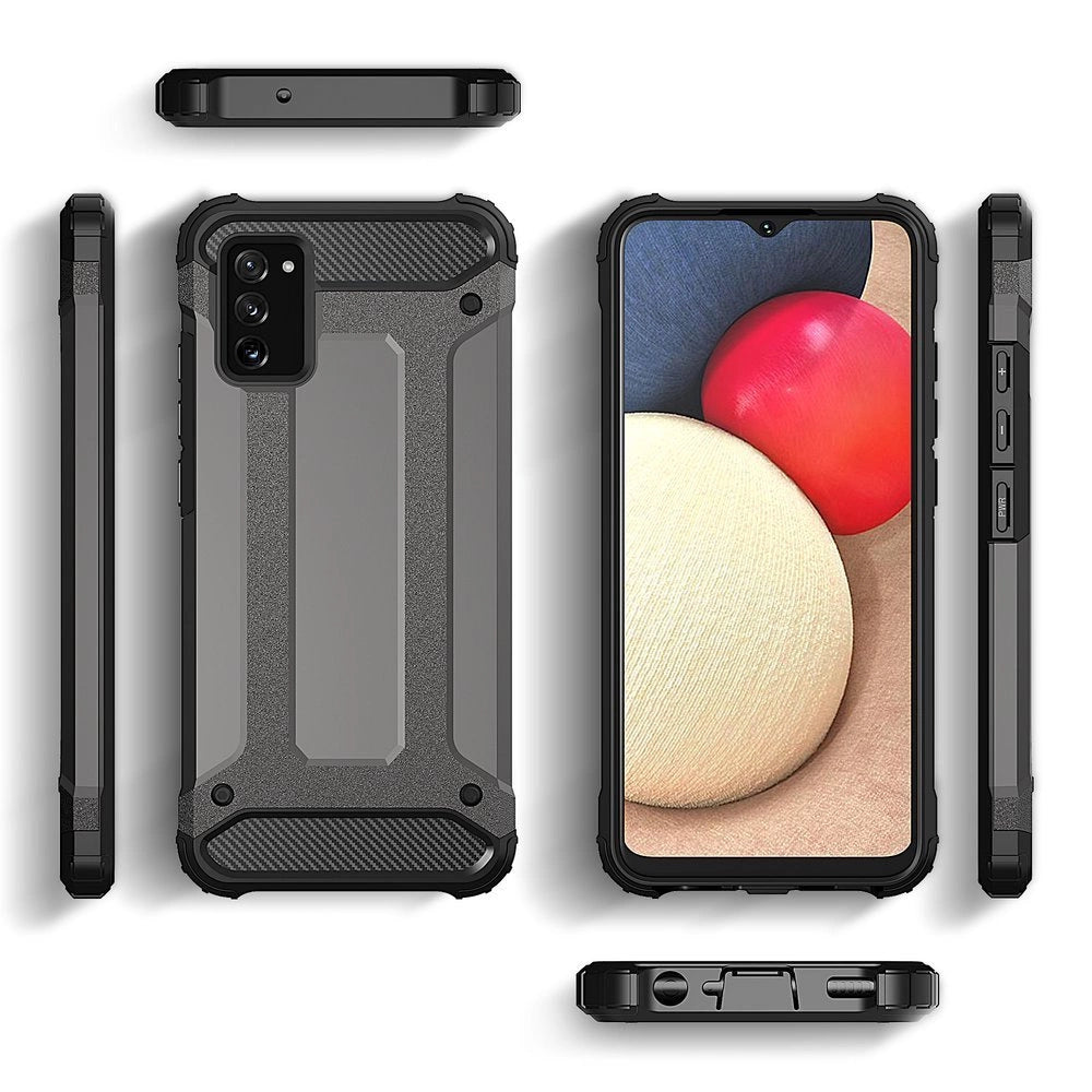 Hybrid Armor Case Tough Rugged Cover for Samsung Galaxy A03s black_4