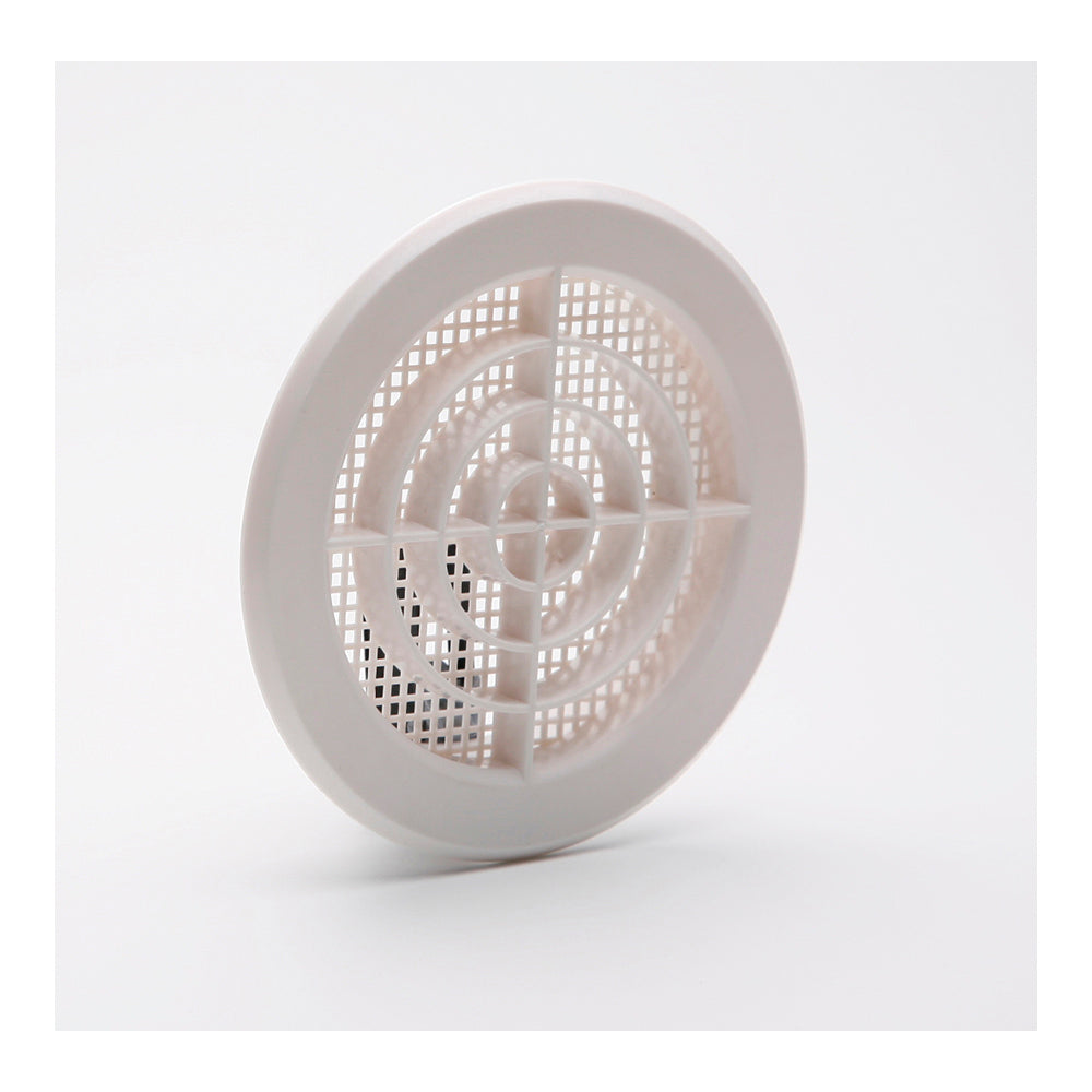 Grelha encastravel+clipsar d-10-11cm abs branco + mosquiteira_0