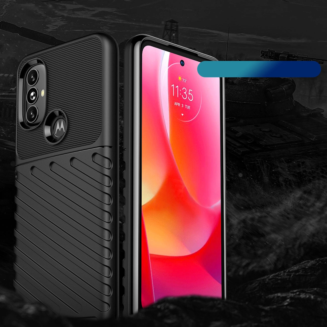 Thunder Case flexible armored cover for Motorola Moto G Power 2022 black_1