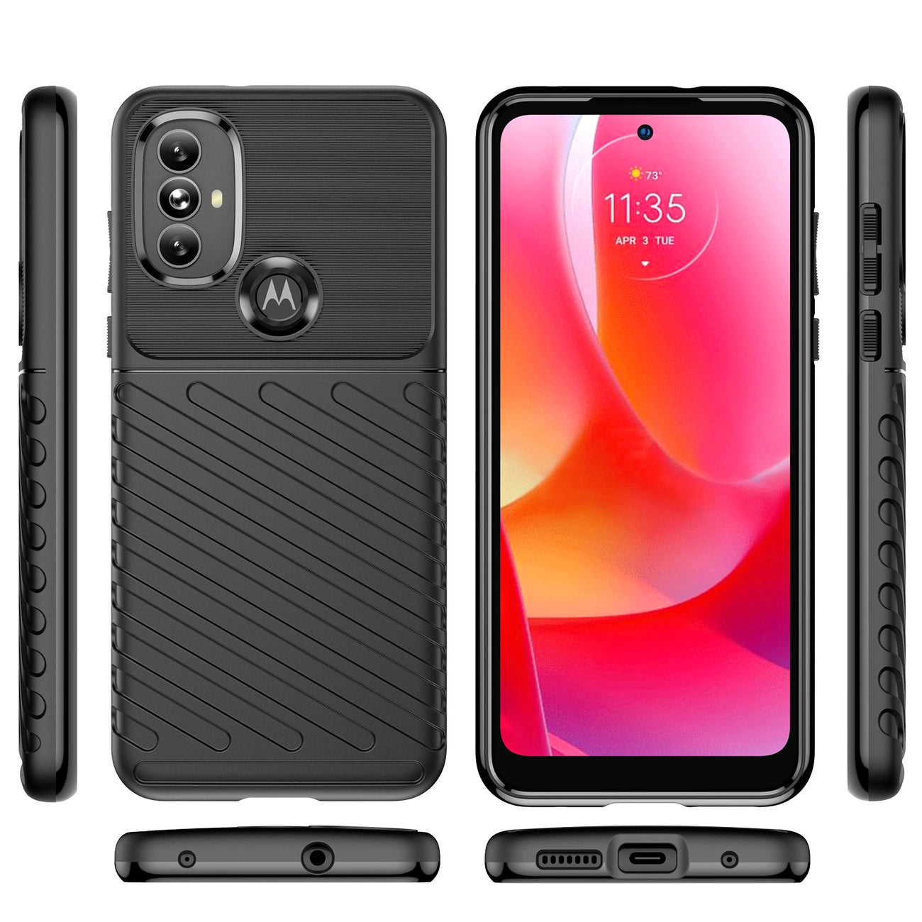 Thunder Case flexible armored cover for Motorola Moto G Power 2022 black_7