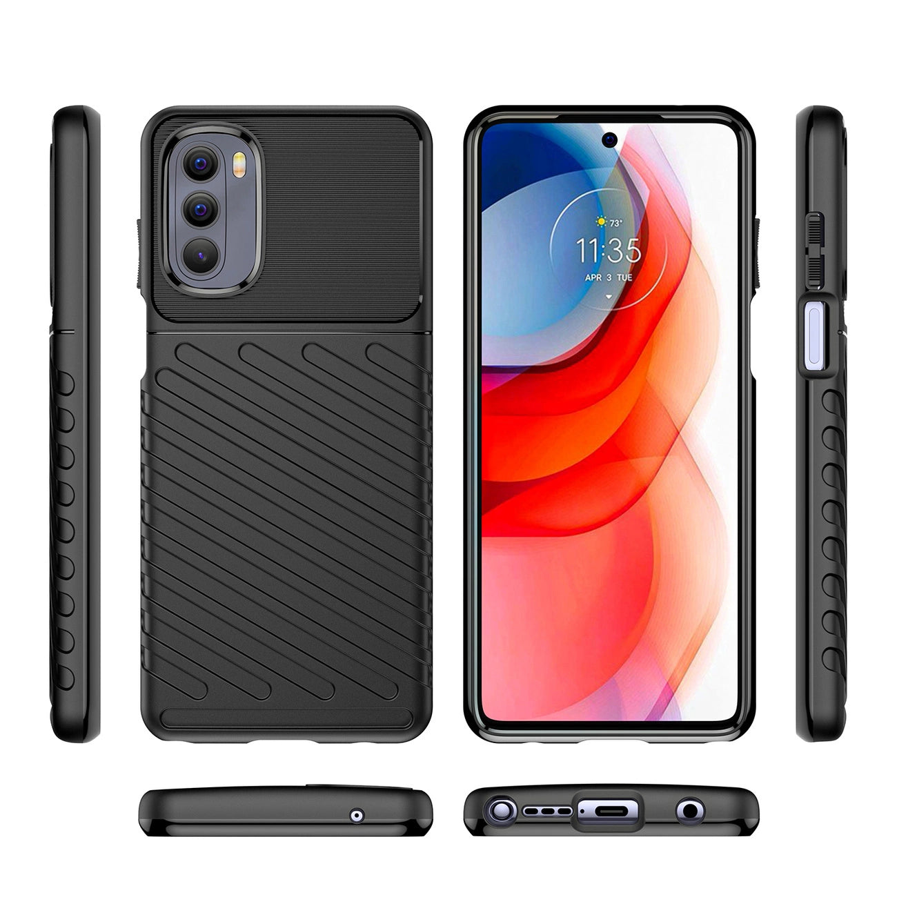 Thunder Case flexible armored cover for Motorola Moto G Stylus 2022 black_7