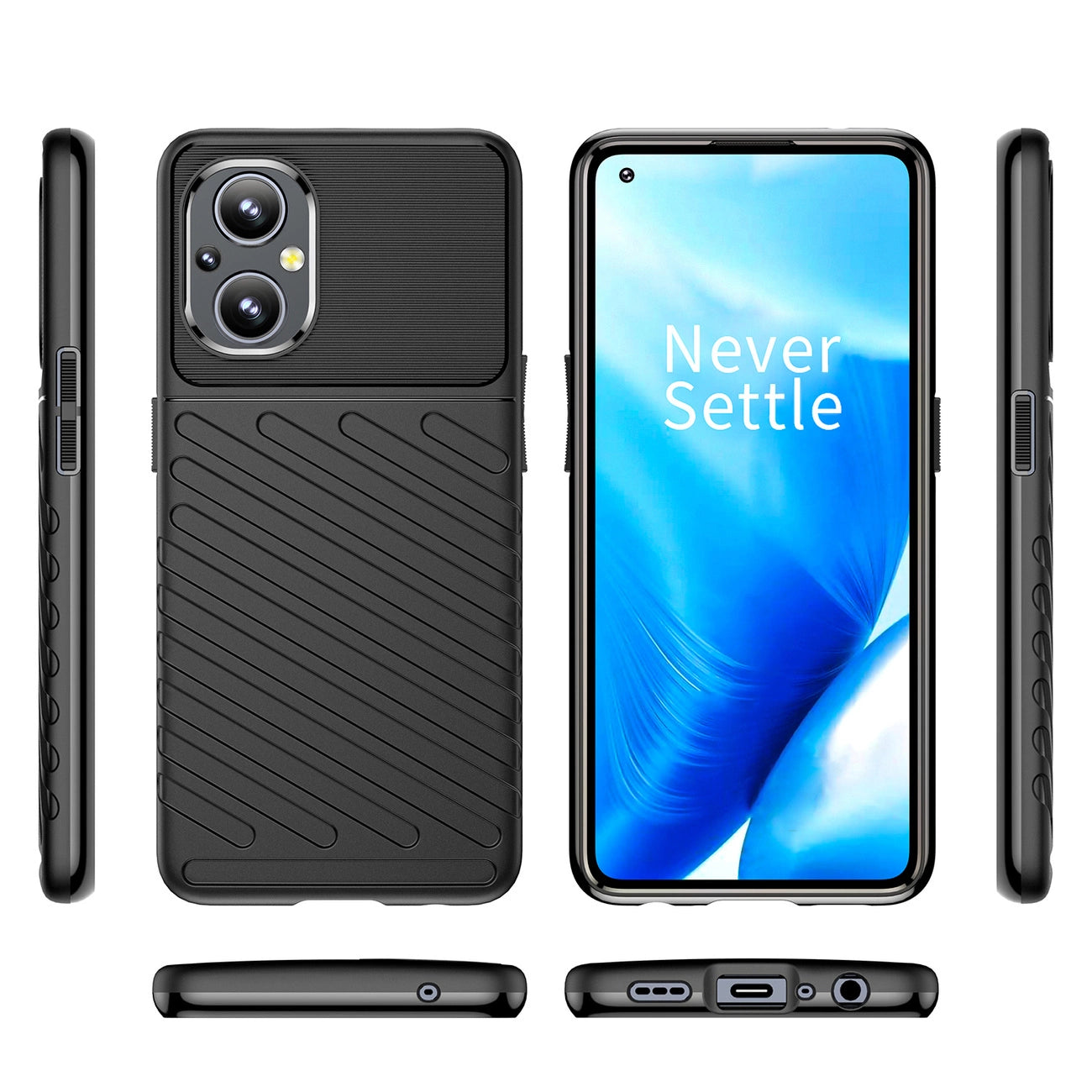 Thunder Case flexible armored cover for OnePlus Nord N20 5G black_7