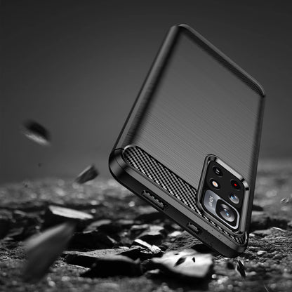 Carbon Case Flexible Cover Sleeve for Xiaomi Redmi Note 11 black_5