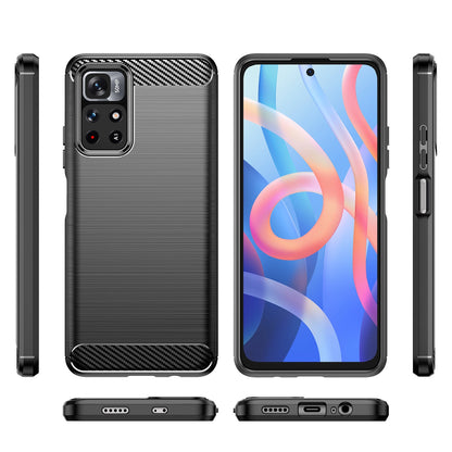 Carbon Case Flexible Cover Sleeve for Xiaomi Redmi Note 11 black_7