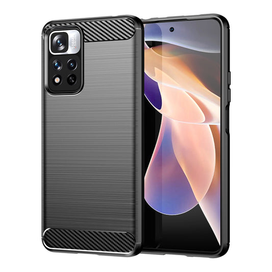 Carbon Case flexible case cover Xiaomi Redmi Note 11 Pro+ 5G (China) / 11 Pro 5G (China) / Mi11i HyperCharge / Poco X4 NFC black_0