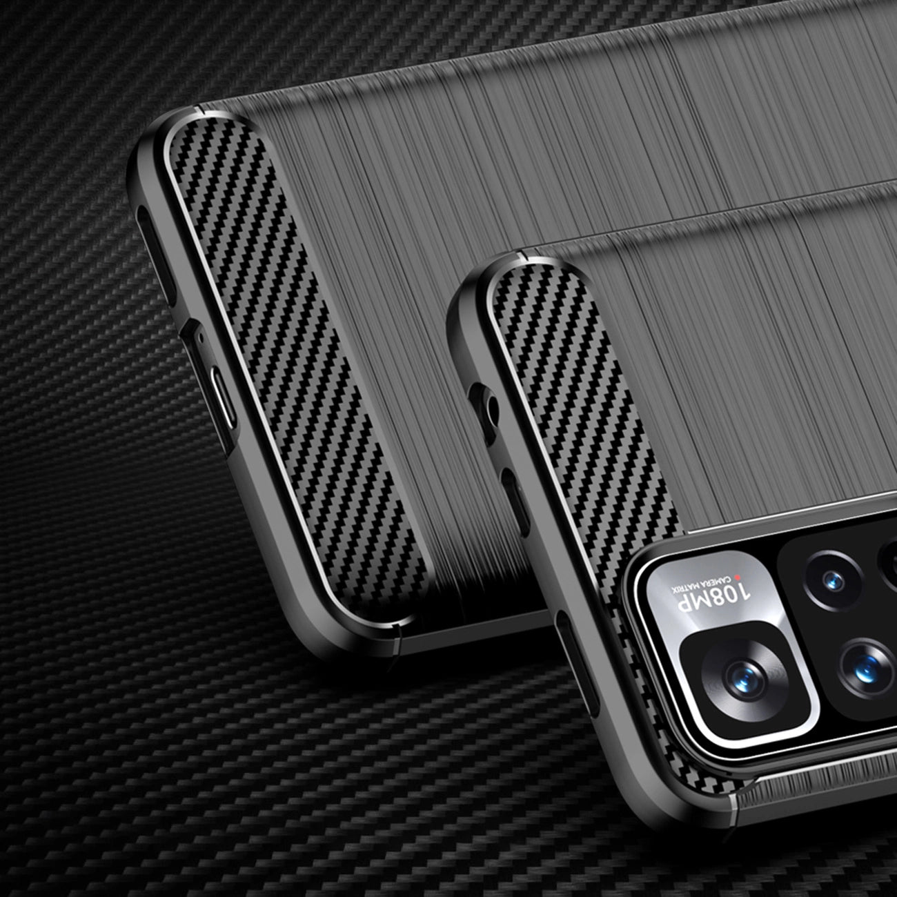 Carbon Case flexible case cover Xiaomi Redmi Note 11 Pro+ 5G (China) / 11 Pro 5G (China) / Mi11i HyperCharge / Poco X4 NFC black_1