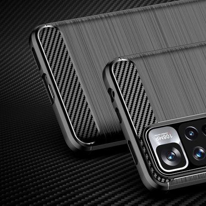 Carbon Case flexible case cover Xiaomi Redmi Note 11 Pro+ 5G (China) / 11 Pro 5G (China) / Mi11i HyperCharge / Poco X4 NFC black_1
