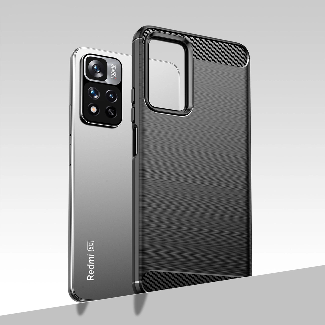 Carbon Case flexible case cover Xiaomi Redmi Note 11 Pro+ 5G (China) / 11 Pro 5G (China) / Mi11i HyperCharge / Poco X4 NFC black_4