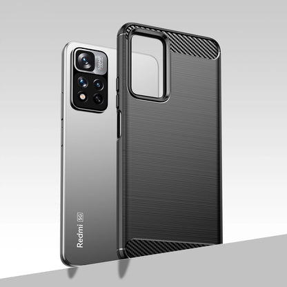 Carbon Case flexible case cover Xiaomi Redmi Note 11 Pro+ 5G (China) / 11 Pro 5G (China) / Mi11i HyperCharge / Poco X4 NFC black_4