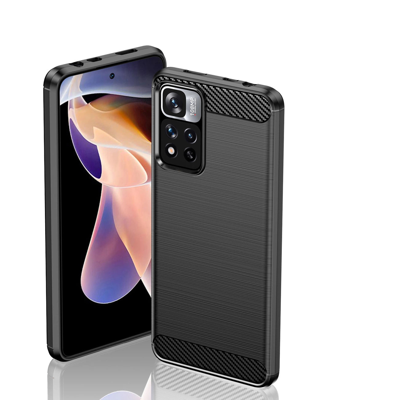 Carbon Case flexible case cover Xiaomi Redmi Note 11 Pro+ 5G (China) / 11 Pro 5G (China) / Mi11i HyperCharge / Poco X4 NFC black_6