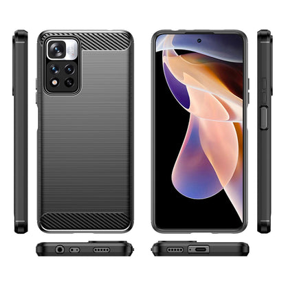 Carbon Case flexible case cover Xiaomi Redmi Note 11 Pro+ 5G (China) / 11 Pro 5G (China) / Mi11i HyperCharge / Poco X4 NFC black_7