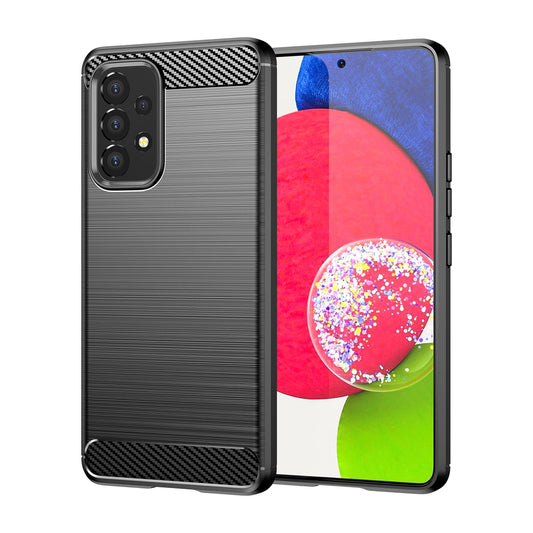 Carbon Case Flexible Cover Sleeve for Samsung Galaxy A53 5G black_0