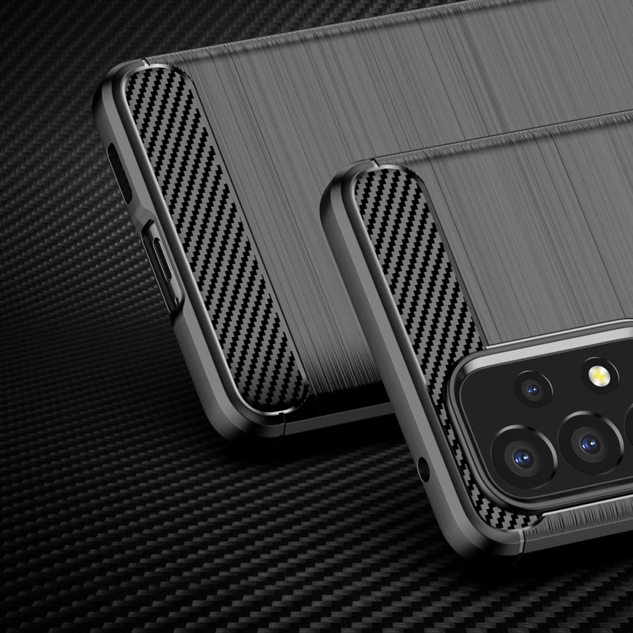 Carbon Case Flexible Cover Sleeve for Samsung Galaxy A53 5G black_1