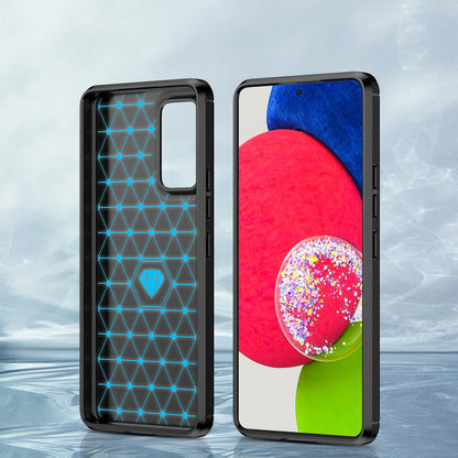 Carbon Case Flexible Cover Sleeve for Samsung Galaxy A53 5G black_3