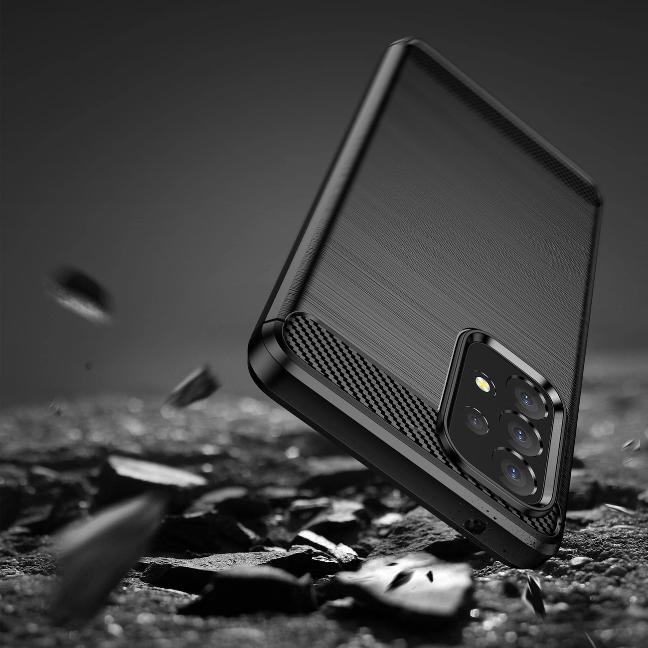 Carbon Case Flexible Cover Sleeve for Samsung Galaxy A53 5G black_4