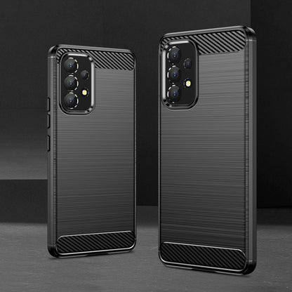 Carbon Case Flexible Cover Sleeve for Samsung Galaxy A53 5G black_5