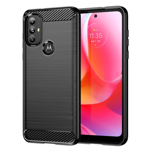 Carbon Case Flexible case cover Motorola Moto G Power 2022 black_0