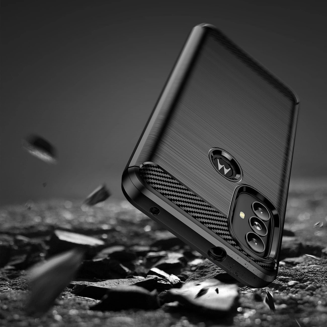 Carbon Case Flexible case cover Motorola Moto G Power 2022 black_6