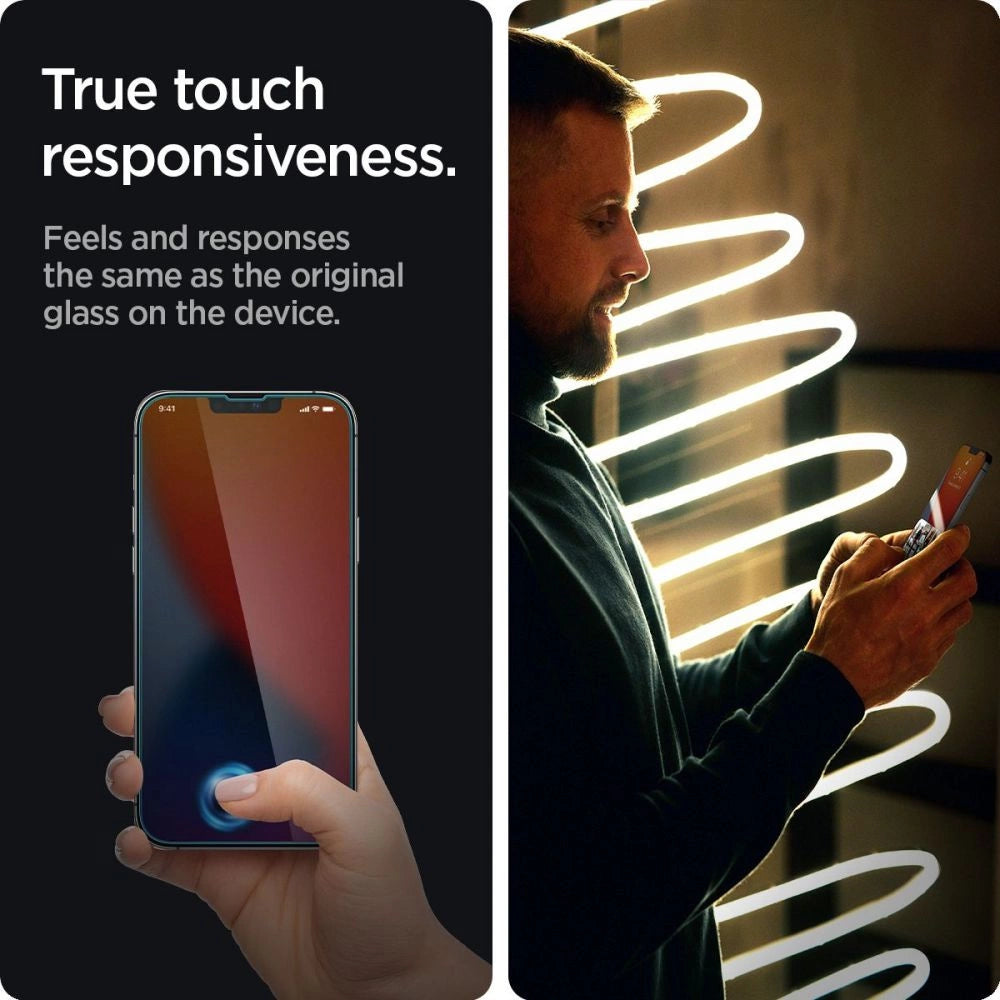 Spigen Glas.tR Slim Privacy Tempered Glass for iPhone 13 / 13 Pro / 14_2