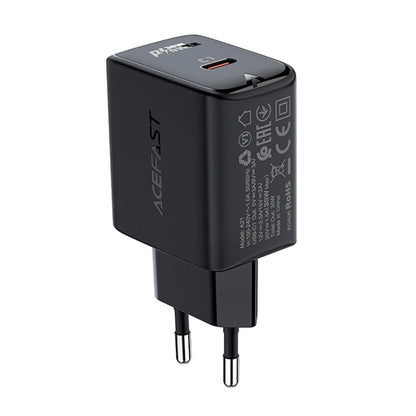 Acefast GaN USB Type-C 30W charger, PD, QC 3.0, AFC, FCP black (A21 black)_1