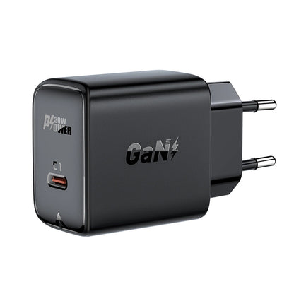 Acefast GaN USB Type-C 30W charger, PD, QC 3.0, AFC, FCP black (A21 black)_0