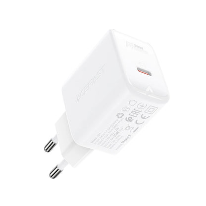 Acefast charger GaN USB Type C 30W, PD, QC 3.0, AFC, FCP white (A21 white)_2