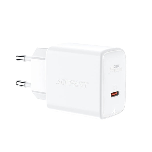 Acefast charger GaN USB Type C 30W, PD, QC 3.0, AFC, FCP white (A21 white)_0