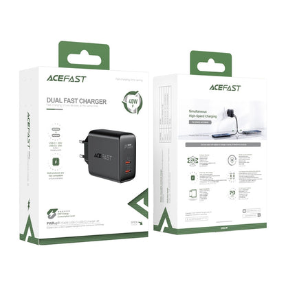 Acefast charger 2x USB Type C 40W, PPS, PD, QC 3.0, AFC, FCP black (A9 black)_4