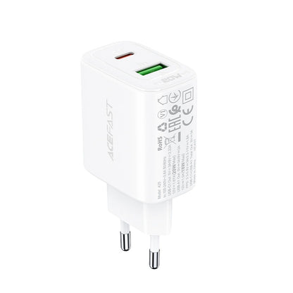 Acefast wall charger USB Type C / USB 20W, PPS, PD, QC 3.0, AFC, FCP white (A25 white)_3