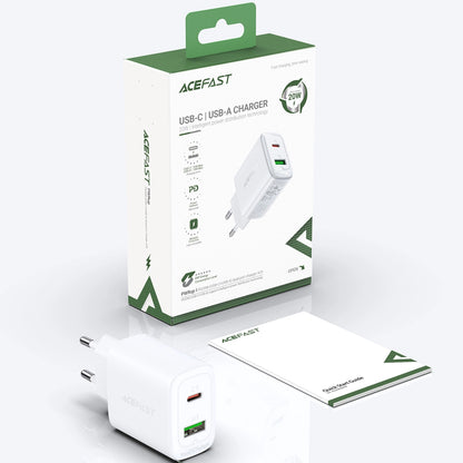 Acefast wall charger USB Type C / USB 20W, PPS, PD, QC 3.0, AFC, FCP white (A25 white)_14