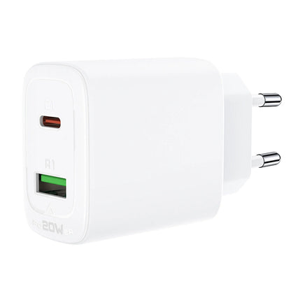 Acefast wall charger USB Type C / USB 20W, PPS, PD, QC 3.0, AFC, FCP white (A25 white)_6
