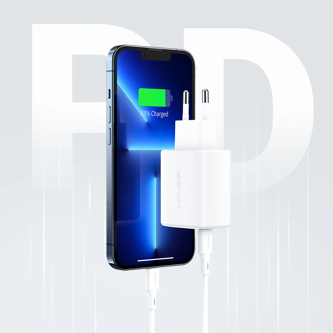 Acefast wall charger USB Type C / USB 20W, PPS, PD, QC 3.0, AFC, FCP white (A25 white)_9