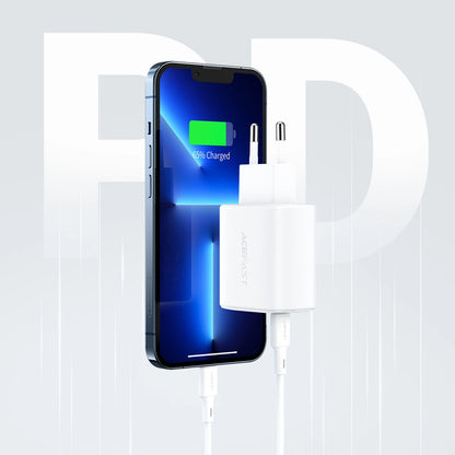 Acefast wall charger USB Type C / USB 20W, PPS, PD, QC 3.0, AFC, FCP white (A25 white)_9
