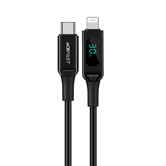 Acefast cable MFI USB Type C - Lightning 1.2m, 30W, 3A black (C6-01 Black)_0