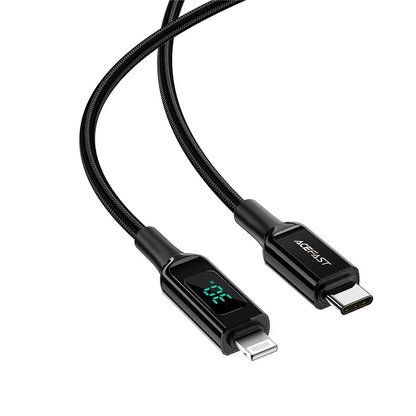 Acefast cable MFI USB Type C - Lightning 1.2m, 30W, 3A black (C6-01 Black)_1