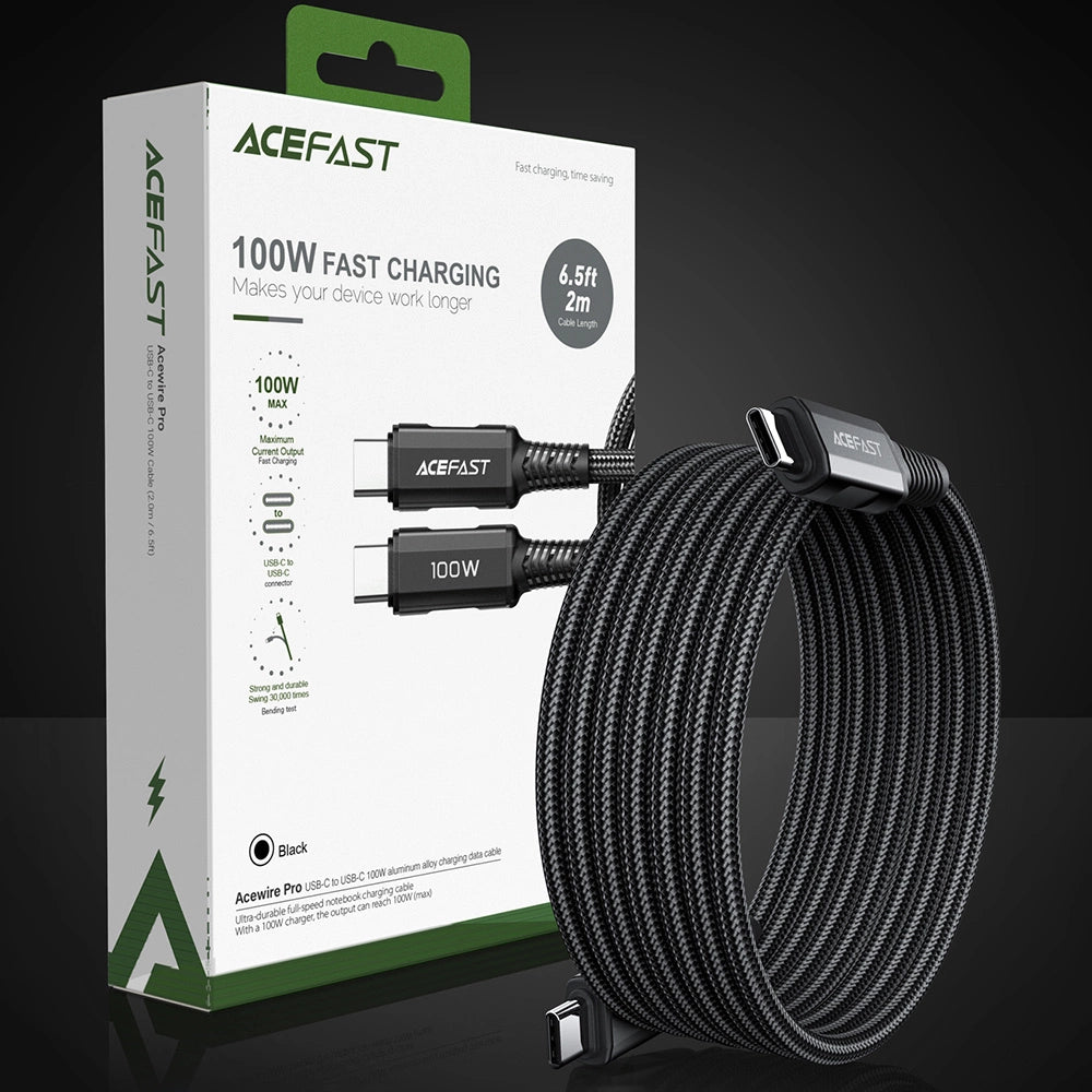 Acefast C4-03 Black USB-C - USB-C PD QC cable 100W 5A 480Mb/s 2m - black_9