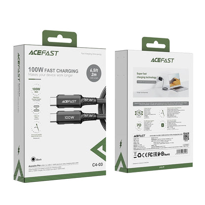 Acefast C4-03 Black USB-C - USB-C PD QC cable 100W 5A 480Mb/s 2m - black_4