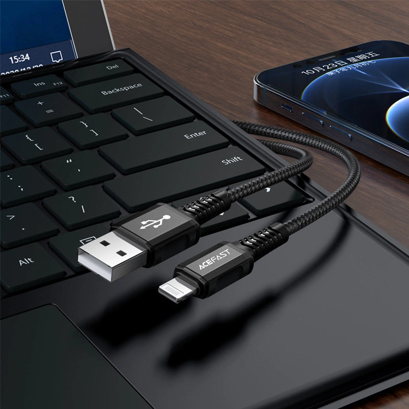 Acefast cable MFI USB - Lightning 1.2m, 2.4A black (C1-02 black)_5