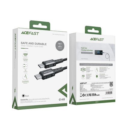 Acefast C1-03 USB-C - USB-C PD QC cable 60W 3A 480Mb/s 1.2m - black_4