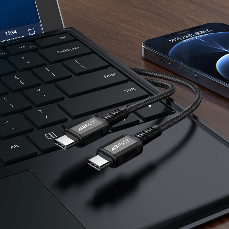 Acefast C1-03 USB-C - USB-C PD QC cable 60W 3A 480Mb/s 1.2m - black_5