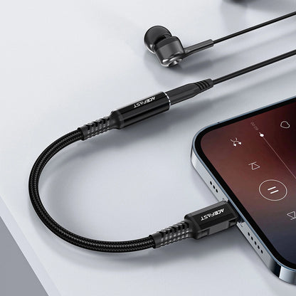 Acefast audio cable MFI Lightning - 3.5mm mini jack (female) 18cm, AUX black (C1-05 black)_13