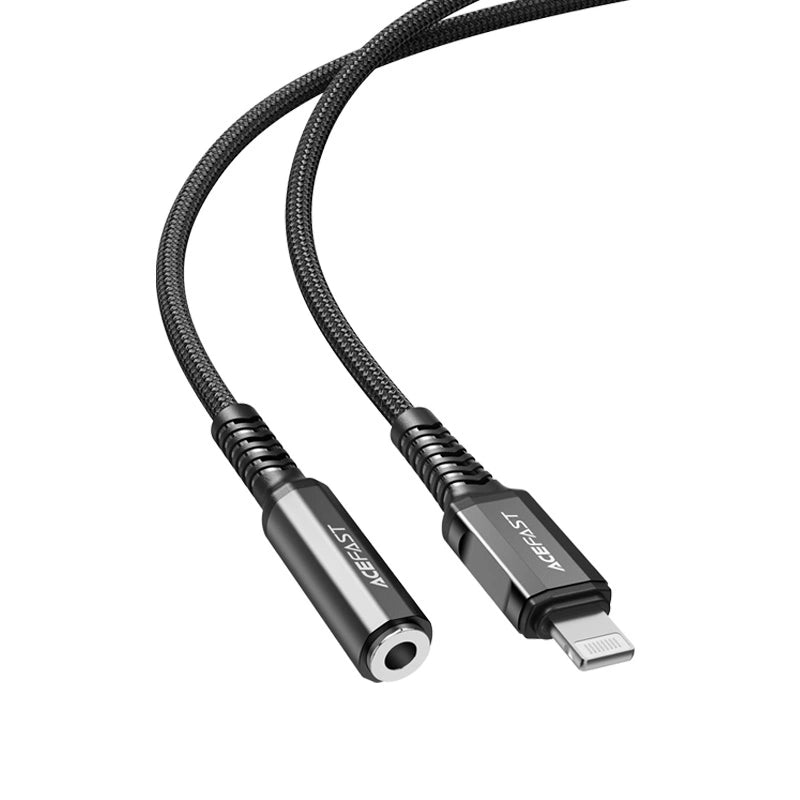 Acefast audio cable MFI Lightning - 3.5mm mini jack (female) 18cm, AUX black (C1-05 black)_1