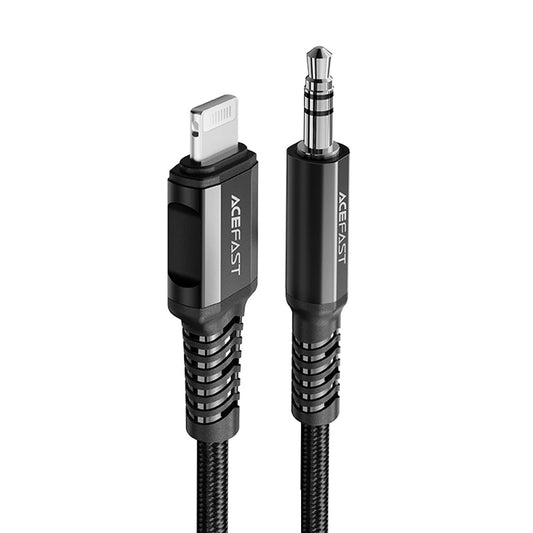 Acefast audio cable MFI Lightning - 3.5mm mini jack (male) 1.2m, AUX black (C1-06 black)_0