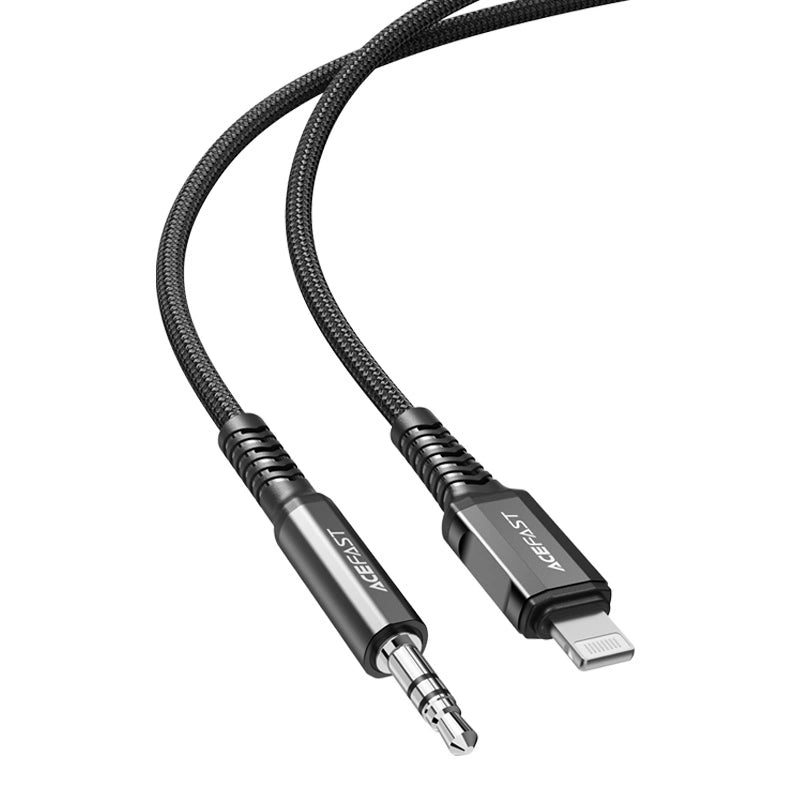 Acefast audio cable MFI Lightning - 3.5mm mini jack (male) 1.2m, AUX black (C1-06 black)_1