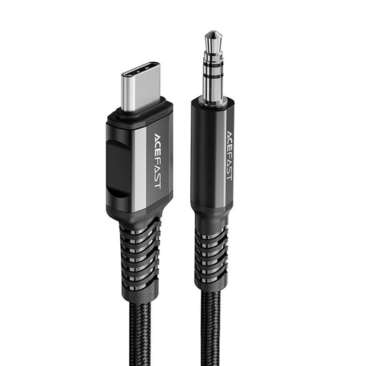 Acefast audio cable USB Type C - 3.5mm mini jack (male) 1.2m, AUX black (C1-08 black)_0