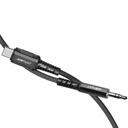 Acefast audio cable USB Type C - 3.5mm mini jack (male) 1.2m, AUX black (C1-08 black)_2