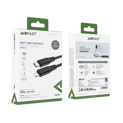 Acefast cable MFI USB Type C - Lightning 1.2m, 30W, 3A black (C3-01 black)_4